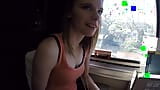 Rubia flaca se corre duro mientras folla a un extraño en el tren snapshot 3