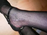 Cum on black heels and fishnets snapshot 5