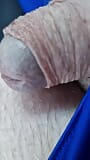 Cock peeking out from my shorts - commando style - with a commentary snapshot 5