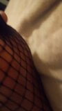 Unpedicured feet in fishnets snapshot 14