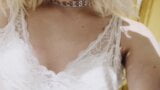 Gentle masturbation in beautiful white lingerie snapshot 2