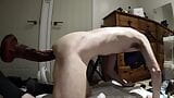 Pup gets hole wrecked by Henry on the Machine - Giant dildo and belly bulges snapshot 20