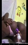 Bajan pleasing herself with dildo snapshot 4