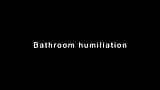 Bathroom humiliation where slave is drowned and getting caned snapshot 1