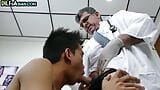 Feet tickled Nippon twink barebacked by doctor after exam snapshot 10