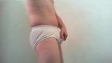 Showing off and dancing in my Calvin Klein tighty whities snapshot 5