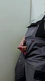 Jerking off and cumming in the public toilet during a short break from work snapshot 11