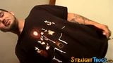 Straight thug with piercings talks dirty and strokes himself snapshot 3