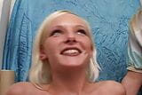 Slim German blonde gets her small boobs sprayed with cum snapshot 15