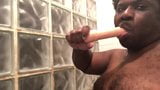 Dick sucking a transgender sex toy in the shower snapshot 2