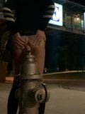 Riding HUGE Dildo on a FIRE HYDRANT Next to Busy 4 Lane road snapshot 8