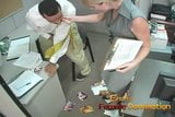 Bossy blonde office bitch dominates and humiliates workers snapshot 4