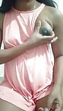 Valentine's day special video, mallu girl manju nair with red rose. Hot dress removing and fingering. snapshot 4