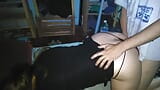 I raise the babysitter's short dress and move her black thong to the side snapshot 1