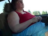 SSBBW Slut Masturbates in her Car snapshot 1