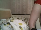 Hacked laptop camera. Girl in red panties snapshot 2