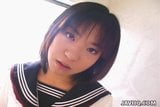 Young Japanese schoolgirl gives her first blowjob snapshot 2