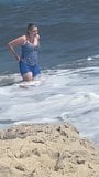 Pasty Milf All Wet At The Beach snapshot 7