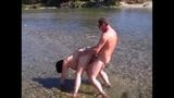 italian milf fucks two secretly at the beach snapshot 11