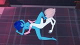 Crystal Gems Pearl and Lapis have lesbian sex on a bed snapshot 16