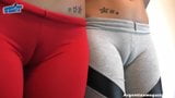 Cameltoe happy hour! doppio per tutti! Lesb in abiti attillati snapshot 2