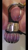 Highlights of 3.5 hour estim session in chastity snapshot 5