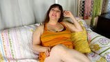 Mature BBW talks dirty about her 1st threesome & fucks her wet pussy snapshot 2