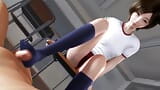 3d 55 Beauty student ride her classmate snapshot 5