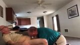 Clothed grandpa on his knees sucking daddy's cock snapshot 16