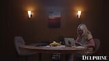 Delphine Films - seksowna blondynka Skye Blue uprawia wybuchowy seks z mężem w makijażu snapshot 9