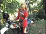 Blonde with small tits is fucked hard in the ass by biker snapshot 1