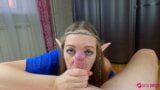 Sexy Elf Girl came for Sucking Dick and take Cum in Mouth like Nectar! Cosplay POV Blowjob snapshot 10