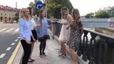 Russian Folk Music. Beautiful girls.St. Petersburg snapshot 2