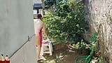 The delivery boy caught my wife taking a shower naked outside snapshot 15