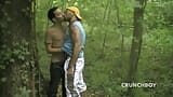 Jess ROYAN fucked by twink in exhibou otudoor park forest snapshot 3