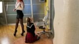 Teacher Humiliates Schoolgirl by Spitting In Her Mouth snapshot 7