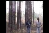 Sara and Jade strip in the woods snapshot 2