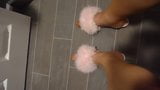 Tan Stockings & Pink Fluffy Slippers snapshot 1