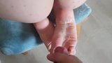 My girlfriends soft feet big cum shot dripping. snapshot 7