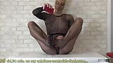 nylondelux in full pantyhose cum piss oil wax snapshot 6