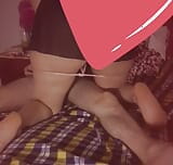 Moroccan with her lover on the bed snapshot 3