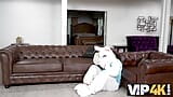 VIP4K. Funny husband gets tons of pleasure watching wife cheating on him snapshot 3