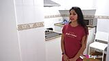 Super-dirty Latina Nerea films herself banging her plumber very hard! snapshot 1