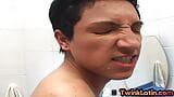 Cockriding Latin twink fucked in asshole in bathroom snapshot 8