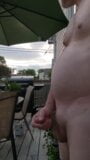 Daddy stroking cock outdoors snapshot 7