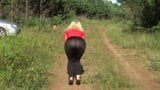 Transparent lady in black leggings snapshot 6