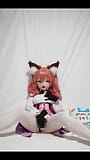 Kigurumi zelf masturbeert orgasme en kreunt snapshot 8