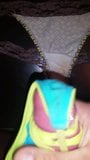 Allison's thong Bailey's G string Cummed on snapshot 8