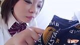 Brunette Riko Masaki gets vibrator onto her hairy pussy then doggy styled snapshot 5