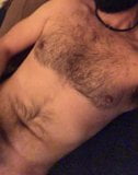 Cuming on my hairy chest snapshot 1